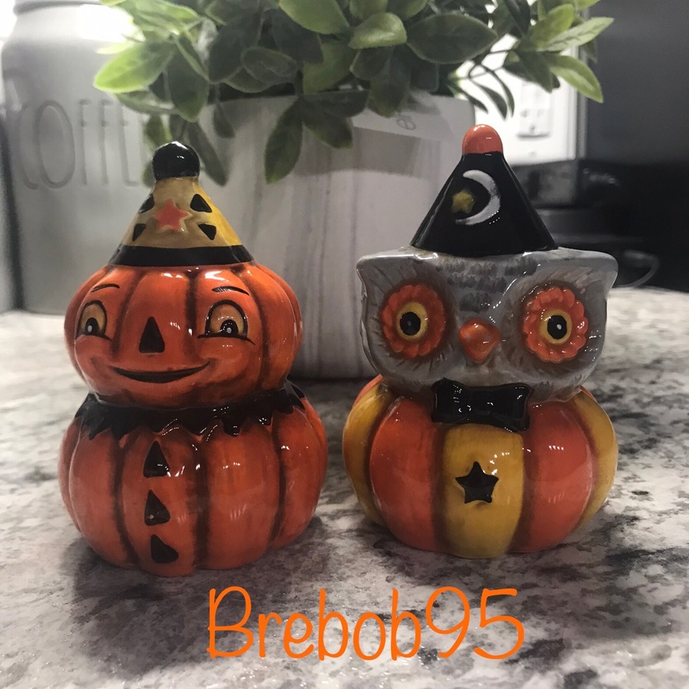 Johanna Parker pumpkin and owl salt & pepper-HTF